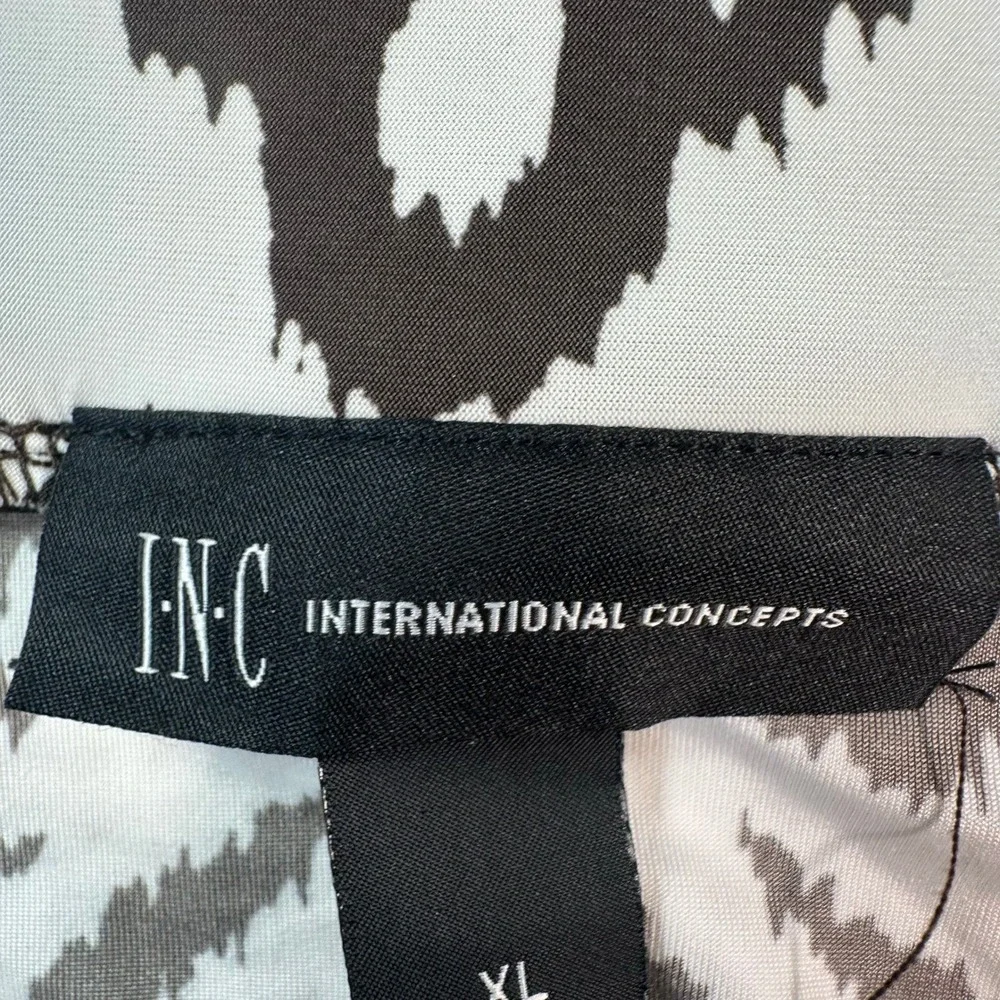 INC International Concepts INC Damask Ikat Maxi Skirt Womens XL Brown‎ White
